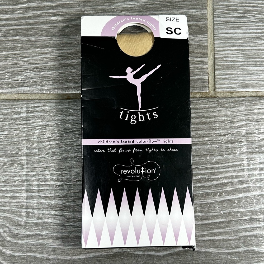 Revolution Dancewear Children’s Tights Footed Classic Natural Small Child
